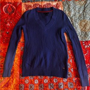 Tommy Hilfiger Royal Blue waffle weave texture sweater